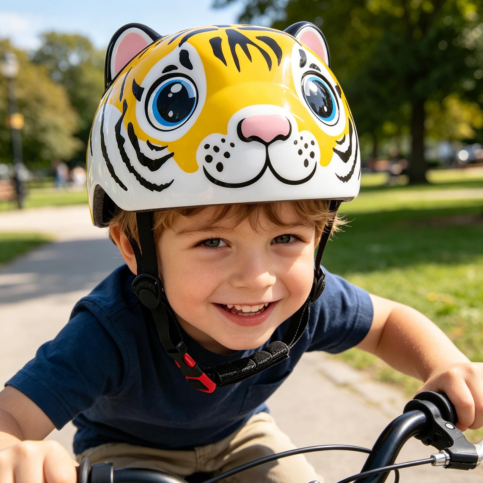 خوذة دراجة للأطفال بنمط النمر، - مراجعة Cycling Commute Gear وسعره